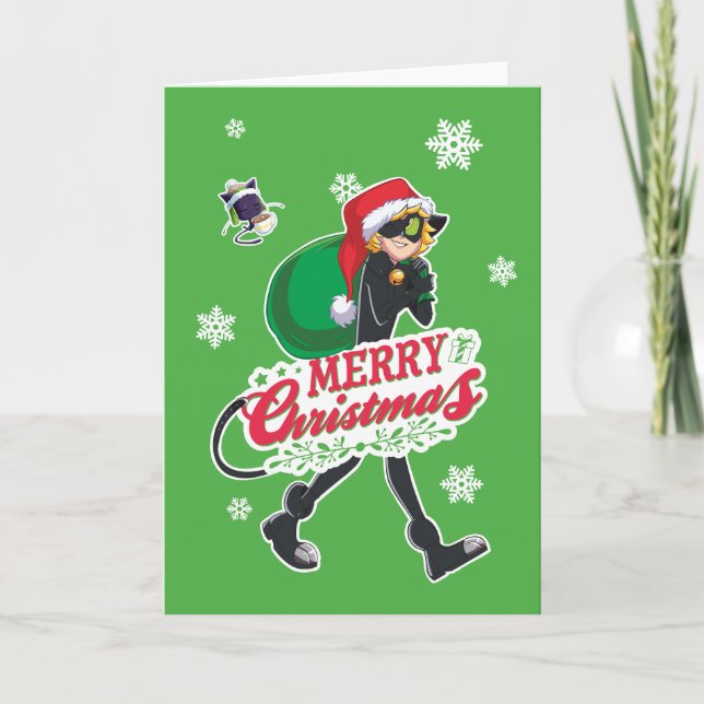 Cat Noir | God Jul Helgkort (Framsida)