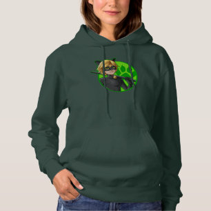 Cat Noir Grönt Badge T Shirt