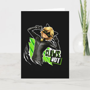 Cat Noir Klo ut-grafik Kort