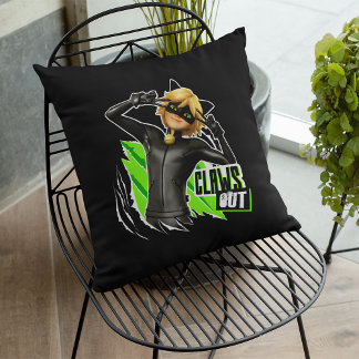 Cat Noir | Klo ut-grafik Kudde