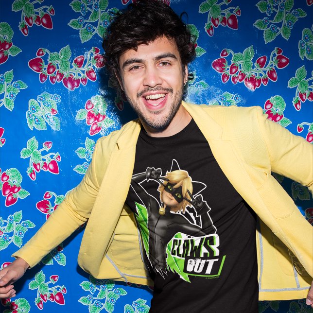 Cat Noir | Klo ut-grafik T Shirt (Man wearing t-shirt)