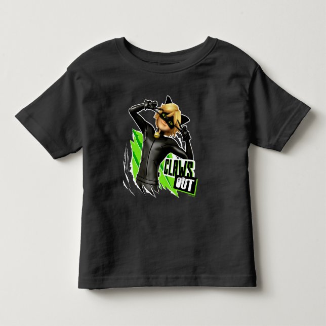 Cat Noir | Klor Ut Grafisk T Shirt (Framsida)