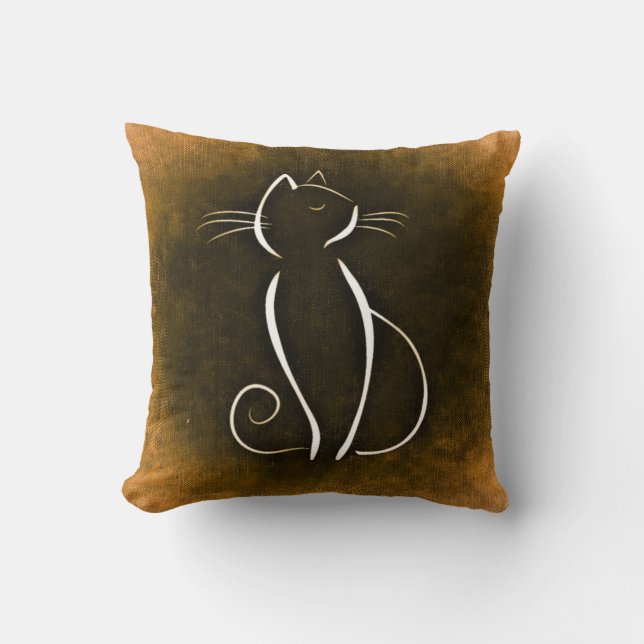 Cat Noir Orange Pillow Kudde (Framsida)