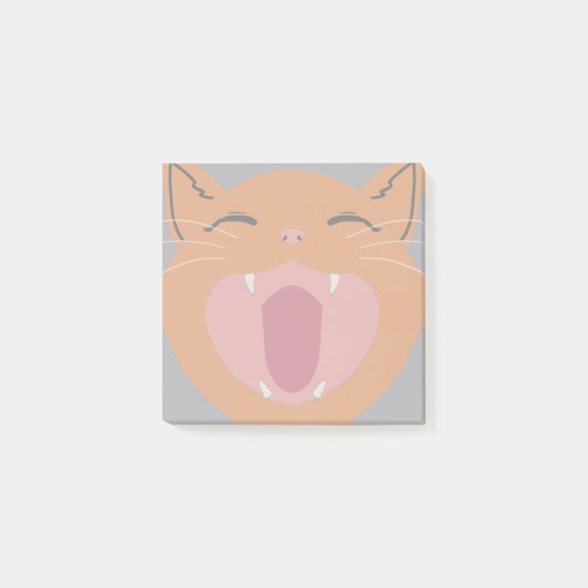 Cat Nom Orange Post-it Block (Framsida)