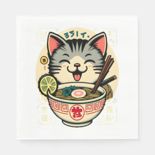 Cat Noodle jape Anime ga Kawaii Cat Pappersservett