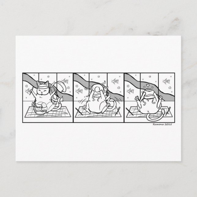 Cat Noodles-postkort Vykort (Framsida)