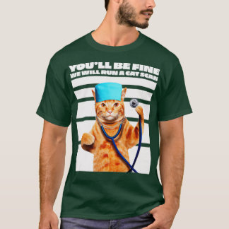 Cat Nurse Vi kommer att Springa en matsskanningsjo T Shirt