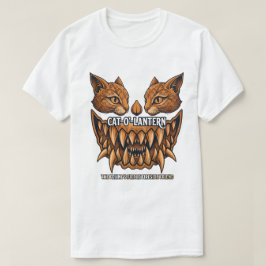 Cat-O'-Lantern Skräck Kattetröja | Kuslig Pumpa T Shirt