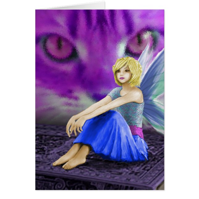 Cat Obains Fairy Hälsningskort (Framsidan)