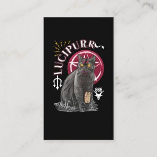 Cat Occult Kitten Gothic Animal Satan Visitkort