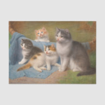 Cat och Kittens Wilhelm Schwar Art