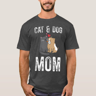 Cat och Mamma Cat Mamma Hund Cat Mamma Mamma T Shirt
