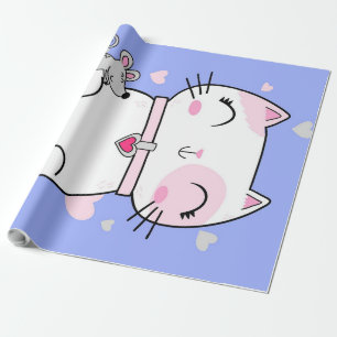 Cat och Mouse Best Friends, LUNT Kitten Gift Presentpapper