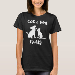 Cat och Pappa Shirt Pets Animals Älskare Puppy för T