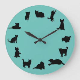 Cat O'Clock Clock Stor Klocka