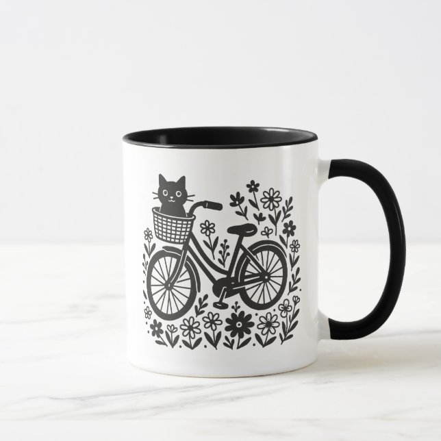 Cat On a Bike Mugg (Höger)