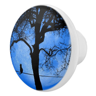 Cat on a Wire Blue Moon Knopp