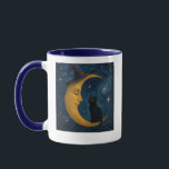 Cat on the Moon Coffee Mug Mugg<br><div class="desc">Cat on the Moon Witchy Coffee Mug  designed by Solitaire Bon Lavi</div>
