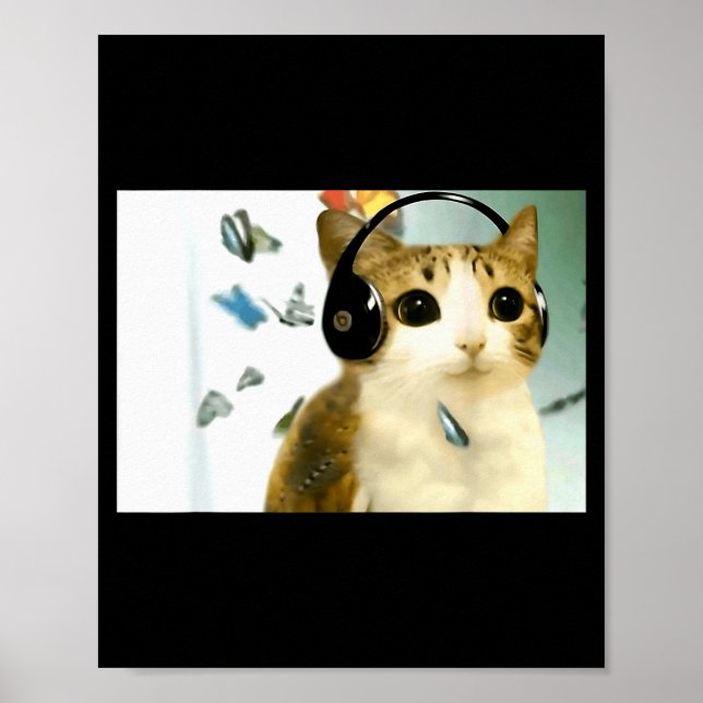 Cat Owl Funny Cursed Internet Trendy Meme Funny Me Poster (Framsidan)