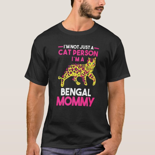 Cat Owner Bengal Mamma T Shirt (Framsida)