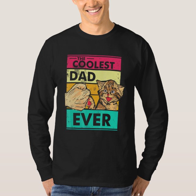 Cat Owner Cat Coolest Pappa någonsin T Shirt (Framsida)