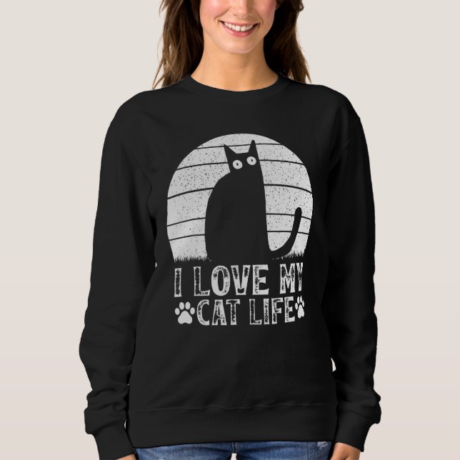 Cat Owner Cat  I Love My Cat Life  Cat Meme T Shirt (Framsida)