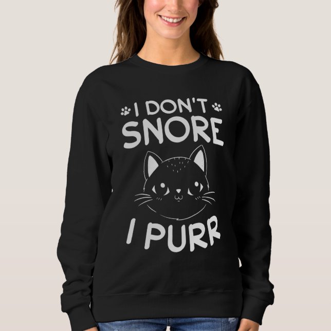 Cat Owner I Don't Snore I Purr I Cute Cat   Cat T Shirt (Framsida)
