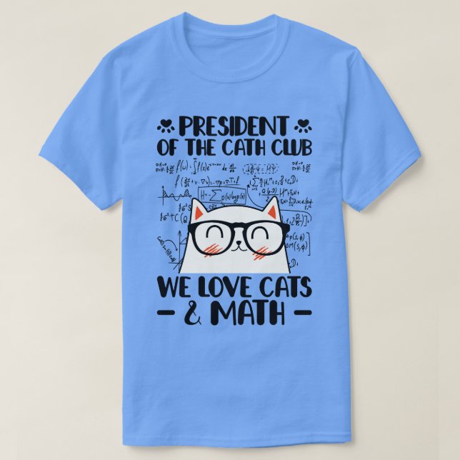 Cat Owner Mathematician Cat Math Formula T Shirt (Design framsida)