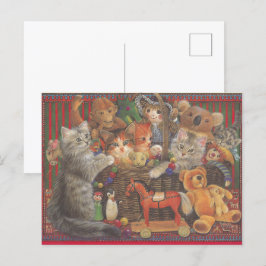 Cat Painted Postcard Vykort