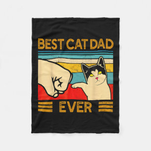 Cat Pappa All Fars dag Gift Cat Pappa För manar Fleecefilt