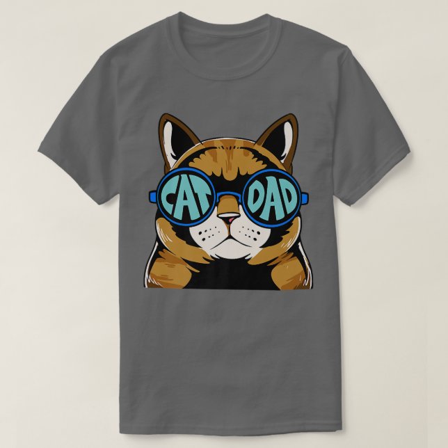 Cat Pappa Älskare Cat-pappa  T Shirt (Design framsida)