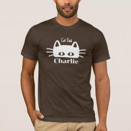 Cat Pappa anpassningsbar cat namn T Shirt