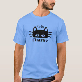 Cat Pappa anpassningsbar cat namn T Shirt