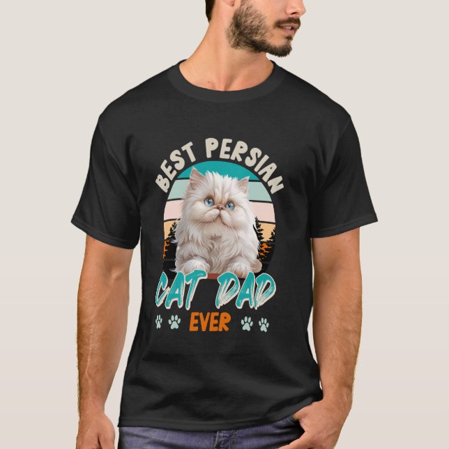 Cat pappa BEST PERSIAN CAT PAPPA EVER Manar Vintag T Shirt (Framsida)