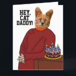 CAT PAPPA BIRTHDAY-KORT FÖR BROTHER PAPPA HIM GUY TACK KORT<br><div class="desc">GINGER CAT I RED SWEATER BIG BIRTHDAARD-KORT F</div>