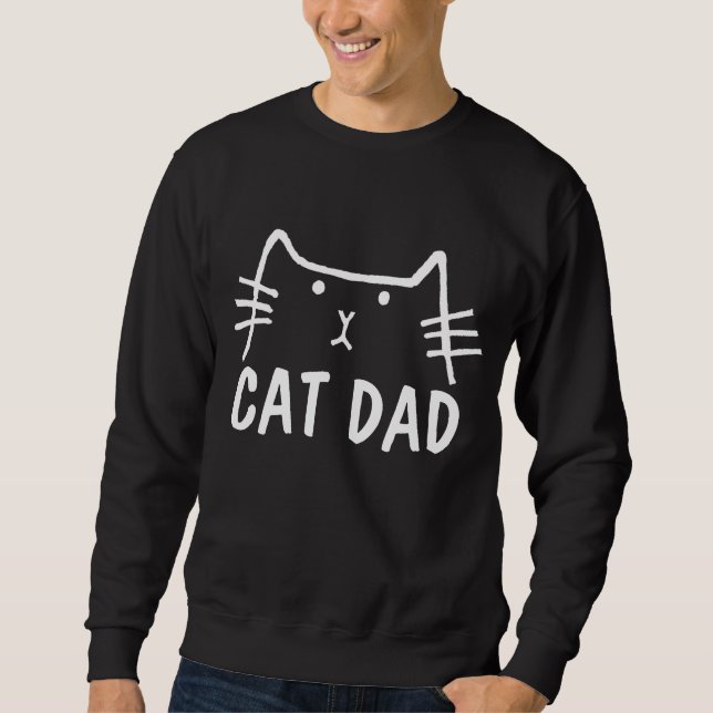 CAT PAPPA Black T-shirts Lång Ärmad Tröja (Framsida)