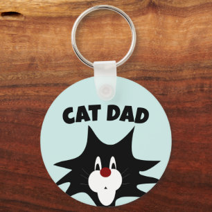 CAT PAPPA BLUE KEYCHAIN NYCKELRING