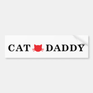 Cat pappa Bumper Sticker Bildekal