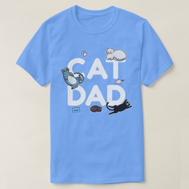Cat Pappa Cat Cat man pappa Kattunge Meow (3) T Shirt (Design framsida)
