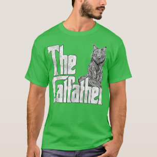 Cat Pappa: Catfather Maine Coon Cat Far Kattunge D T Shirt