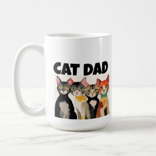 CAT PAPPA COLORFUL CATS ART KAFFEMUGG