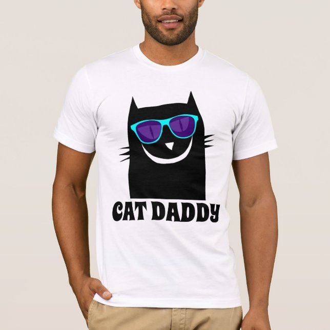 CAT PAPPA DADDY Funny T-shirts (Framsida)