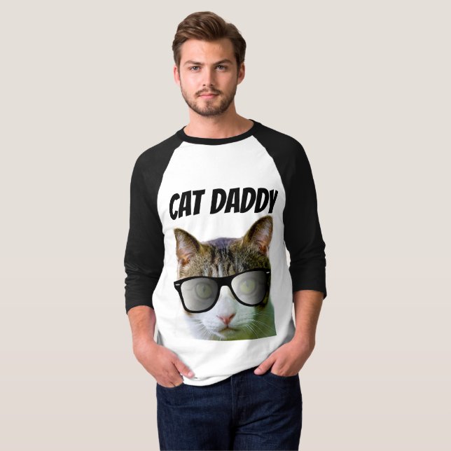 CAT PAPPA DADDY T-Shirts Sunglass (Hel framsida)