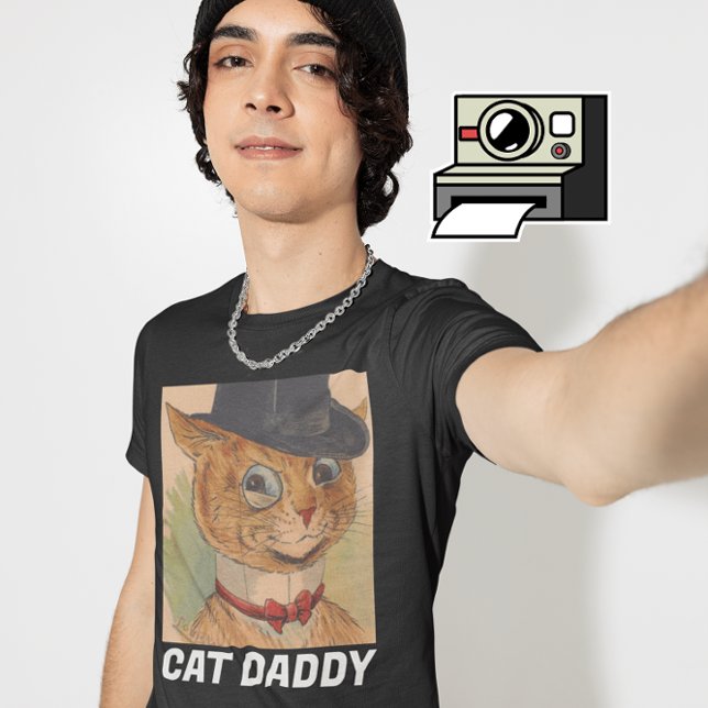 CAT PAPPA DADDY TOP HAT ART-SHIRTS TEES T SHIRT (Skapare uppladdad)