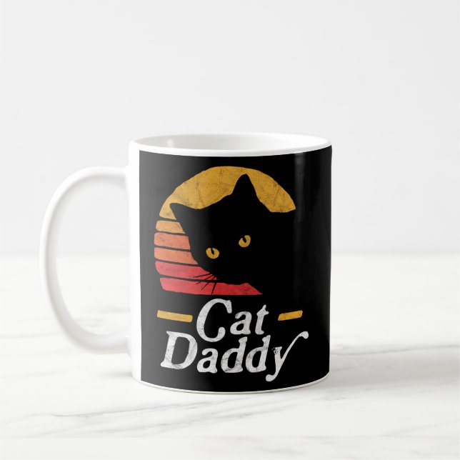 Cat pappa Eighties Stil Cat Distress Kaffemugg (Vänster)