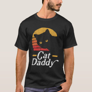Cat pappa Eighties Stil Cat Distress T Shirt