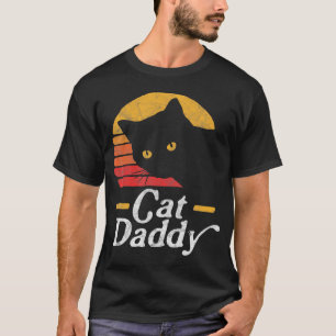 Cat pappa Eighties Stil Cat Retro Distress T Shirt