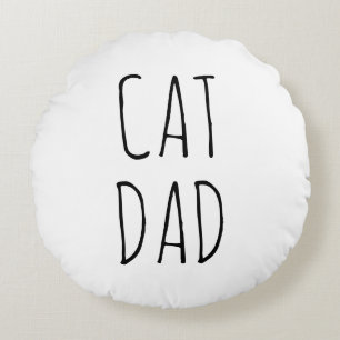 "Cat Pappa" Enkel modern jordbruksenhet Rund Kudde
