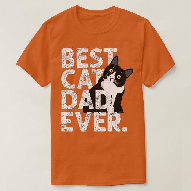 Cat pappa Far Gift Best Cat Pappa någonsin T Shirt (Design framsida)