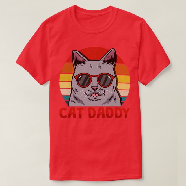 Cat Pappa Fars dag T Shirt (Design framsida)